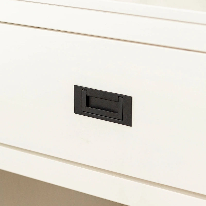 Solid Pine Nightstand with Drawer and Open Shelf