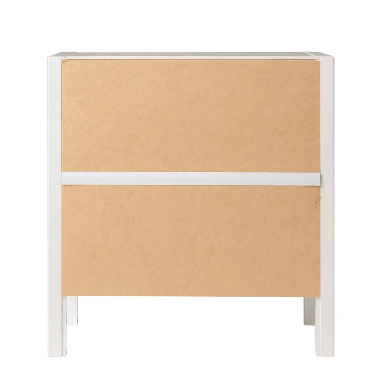 Solid Pine Nightstand with Drawer and Open Shelf