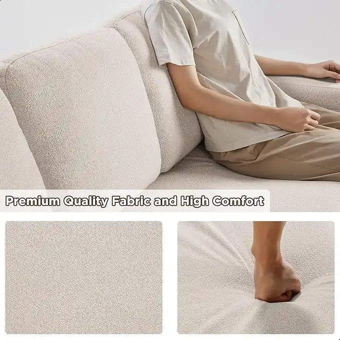 Pull-Out Sleeper Sofa with Storage Chaise, Bookshelves & USB Port