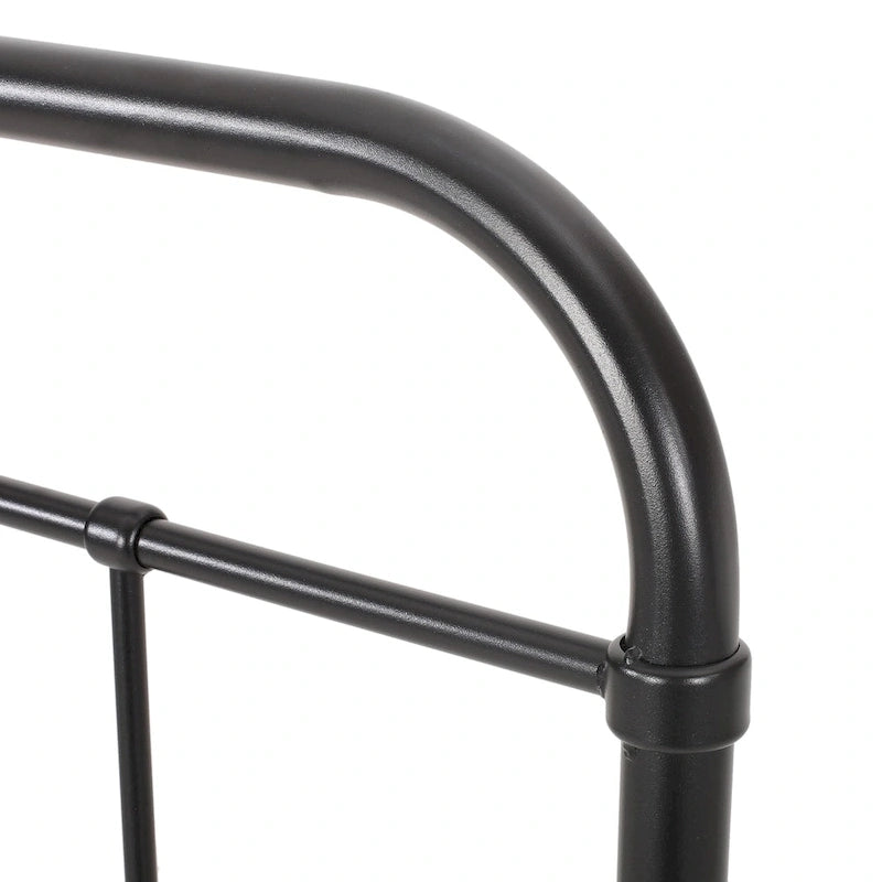 Industrial Iron Headboard in Flat Black