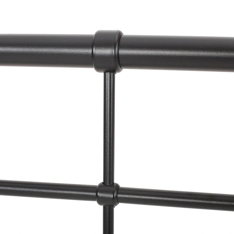 Industrial Iron Headboard in Flat Black