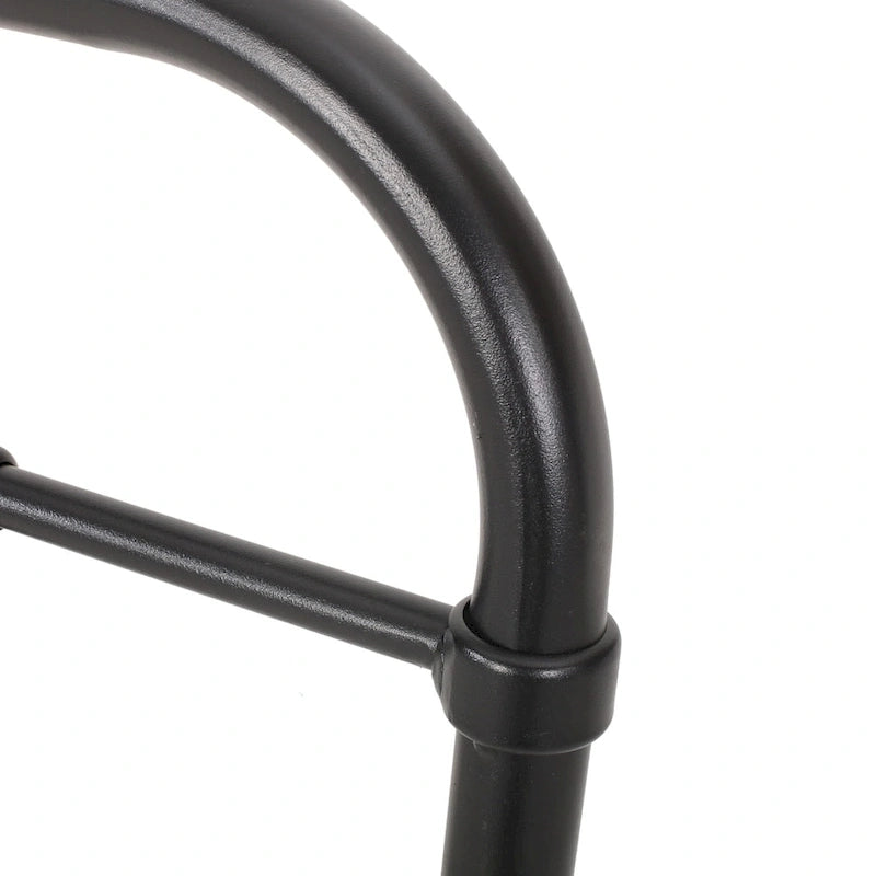 Industrial Iron Headboard in Flat Black