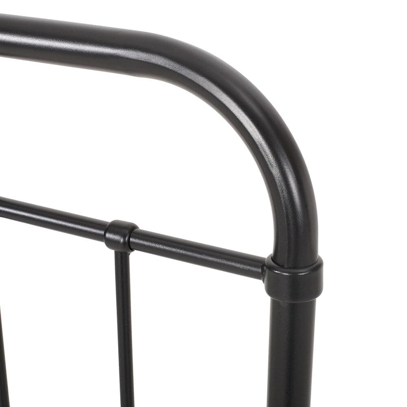 Industrial Iron Headboard in Flat Black