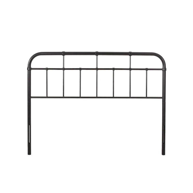 Industrial Iron Headboard in Flat Black