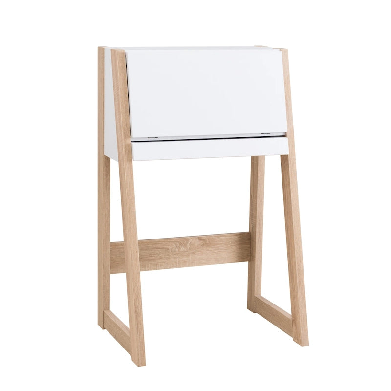 Contemporary 26-inch Wood Compact Writing Desk with Storage