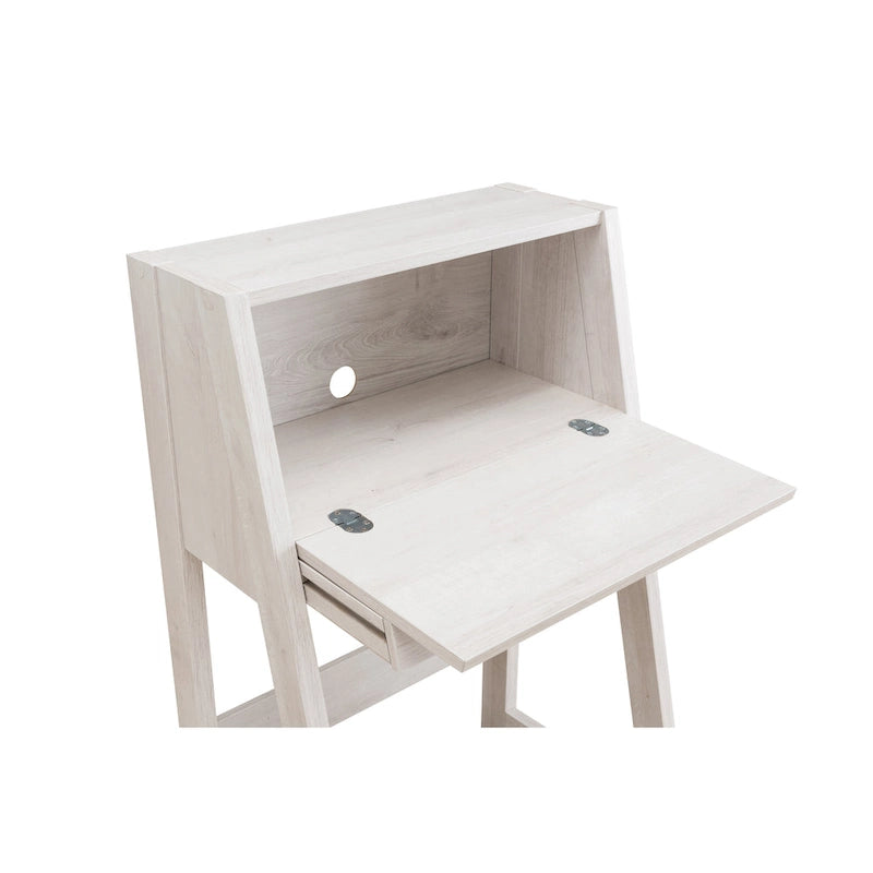 Contemporary 26-inch Wood Compact Writing Desk with Storage