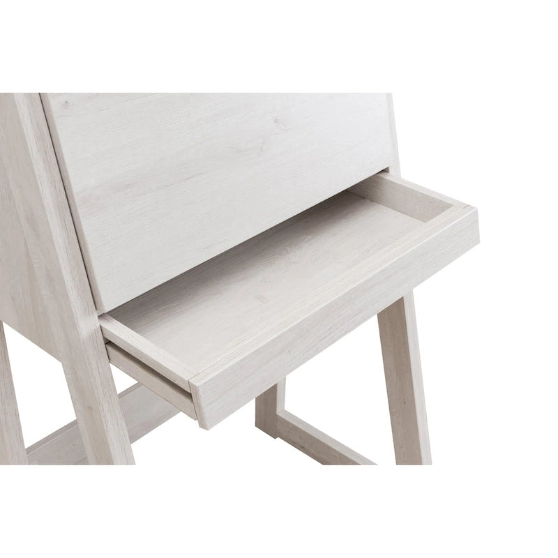 Contemporary 26-inch Wood Compact Writing Desk with Storage