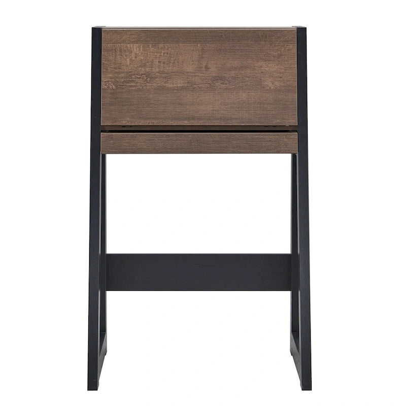 Contemporary 26-inch Wood Compact Writing Desk with Storage