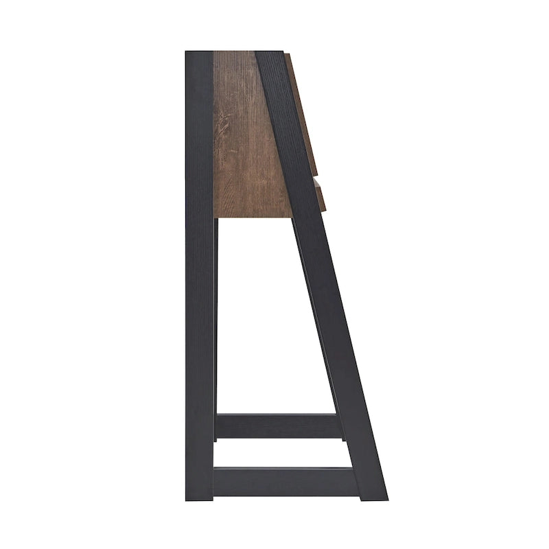Contemporary 26-inch Wood Compact Writing Desk with Storage