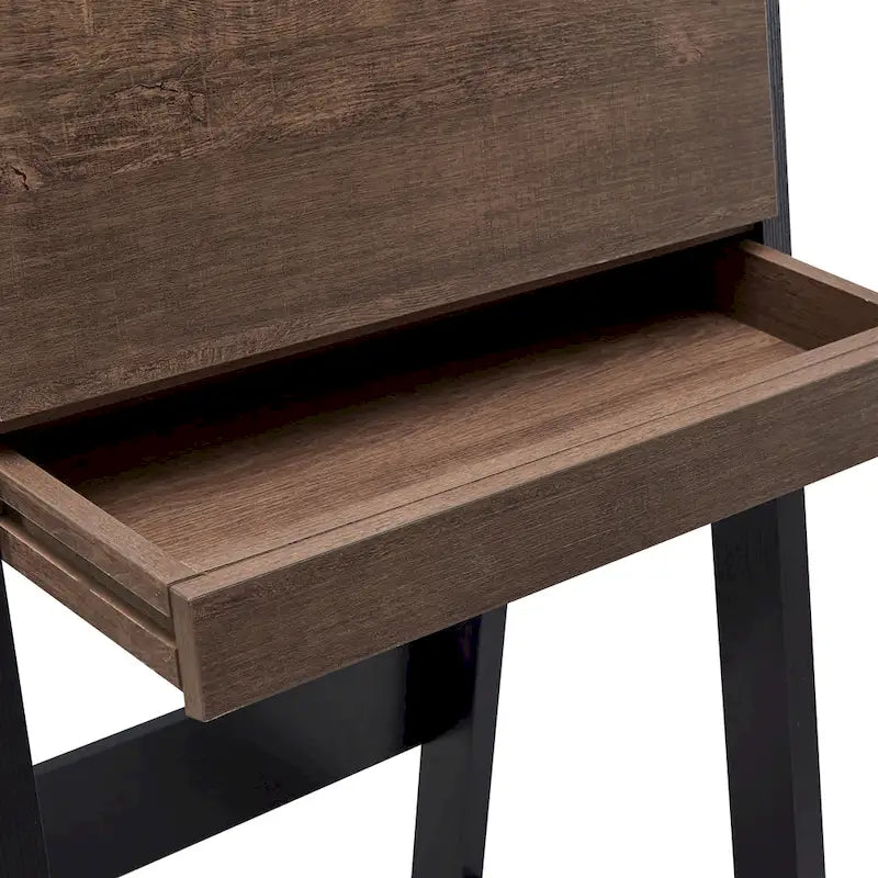 Contemporary 26-inch Wood Compact Writing Desk with Storage