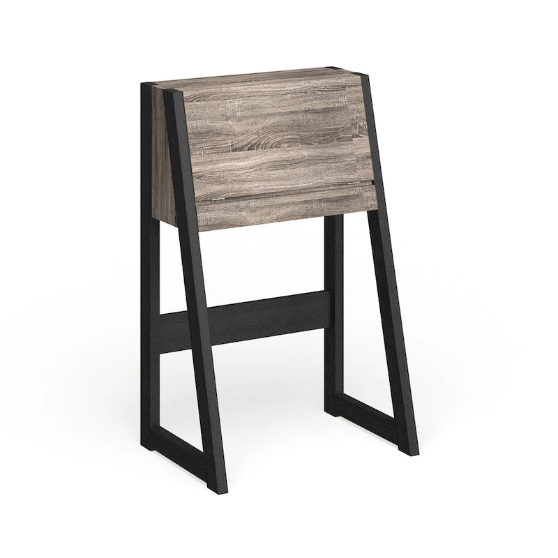 Contemporary 26-inch Wood Compact Writing Desk with Storage