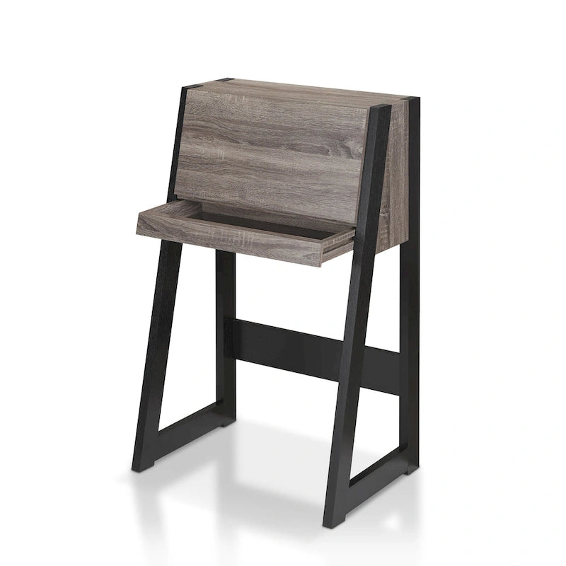 Contemporary 26-inch Wood Compact Writing Desk with Storage