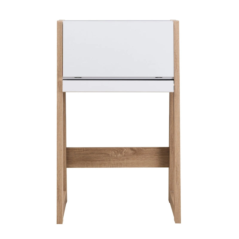 Contemporary 26-inch Wood Compact Writing Desk with Storage