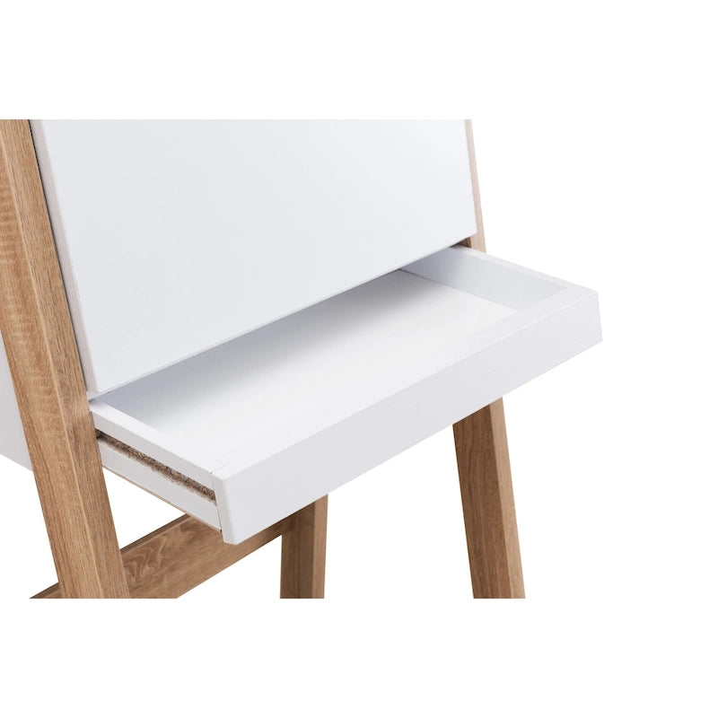 Contemporary 26-inch Wood Compact Writing Desk with Storage
