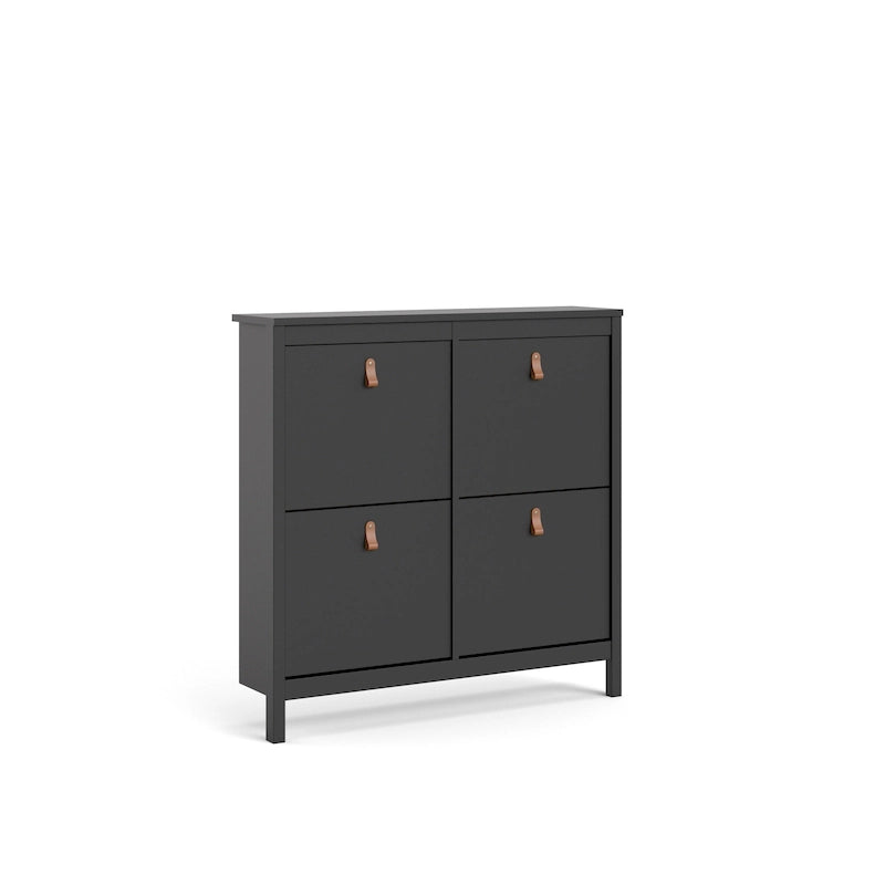 4-Drawer Shoe Cabinet with Tilting Storage