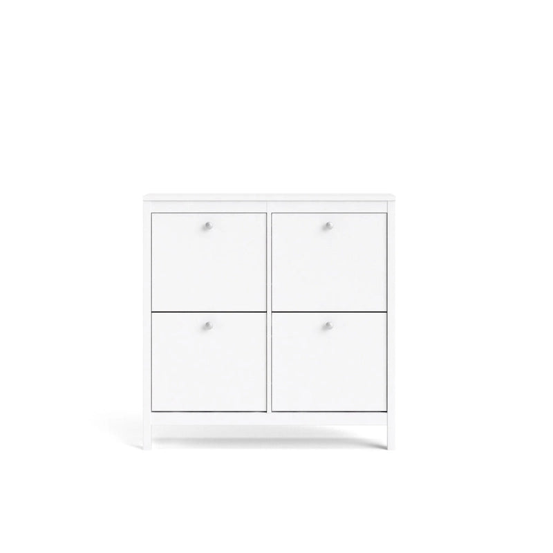 4-Drawer Shoe Cabinet with Tilting Storage