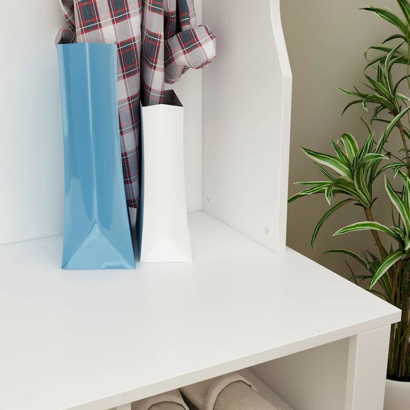 39.8 Wide Entryway Hall Tree with Bench and Shoe Storage