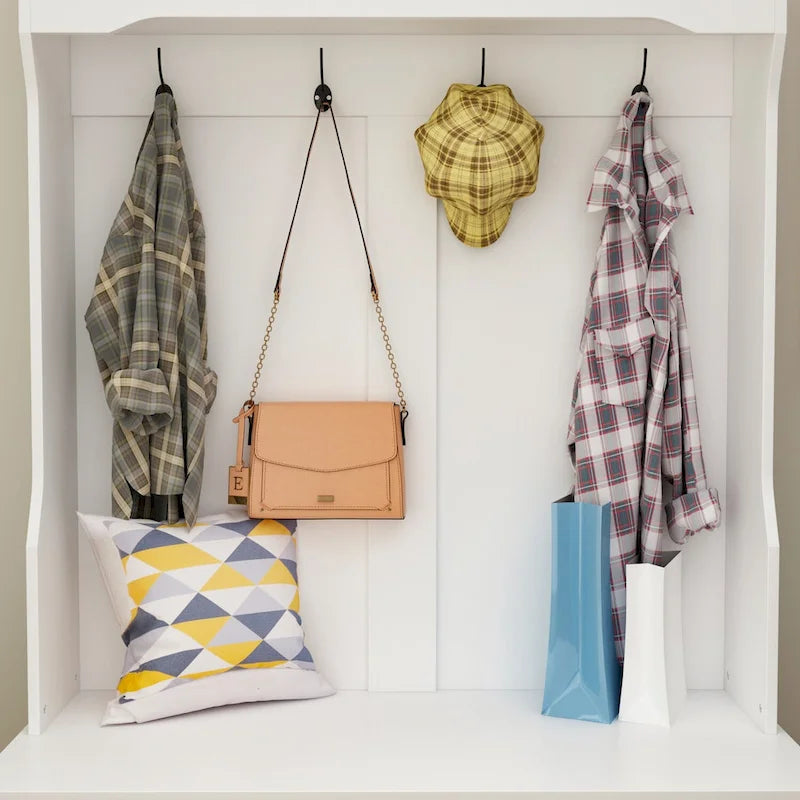 39.8 Wide Entryway Hall Tree with Bench and Shoe Storage