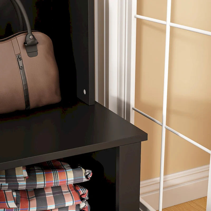 39.8 Wide Entryway Hall Tree with Bench and Shoe Storage