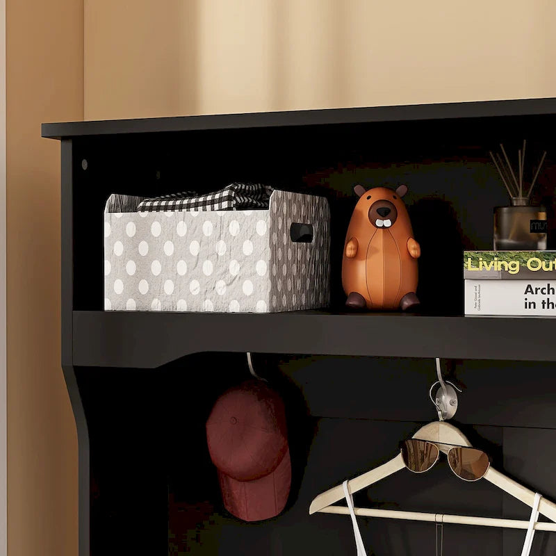 39.8 Wide Entryway Hall Tree with Bench and Shoe Storage