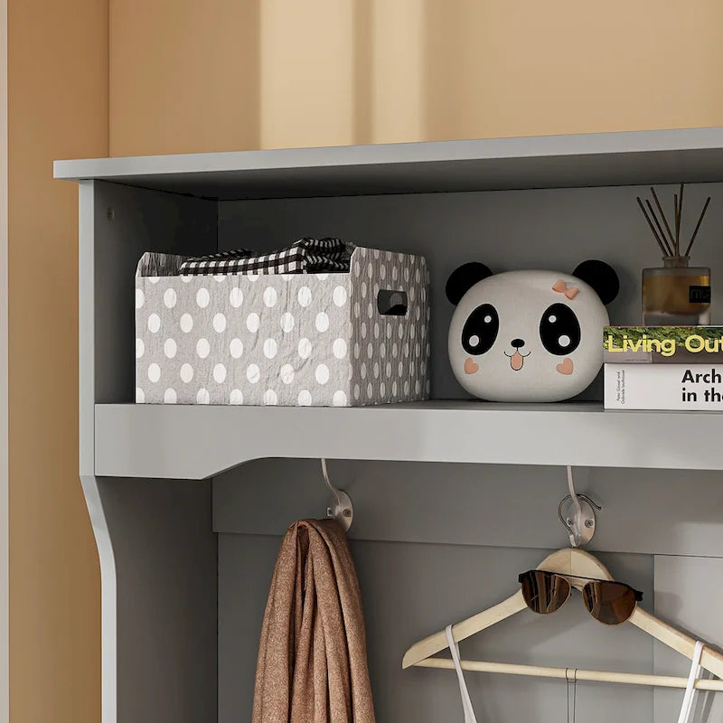 39.8 Wide Entryway Hall Tree with Bench and Shoe Storage