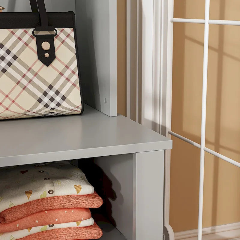 39.8 Wide Entryway Hall Tree with Bench and Shoe Storage