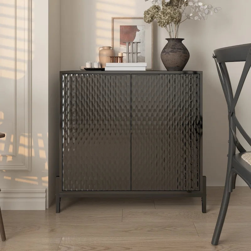 Modern Glossy Storage Accent Cabinet Sideboard