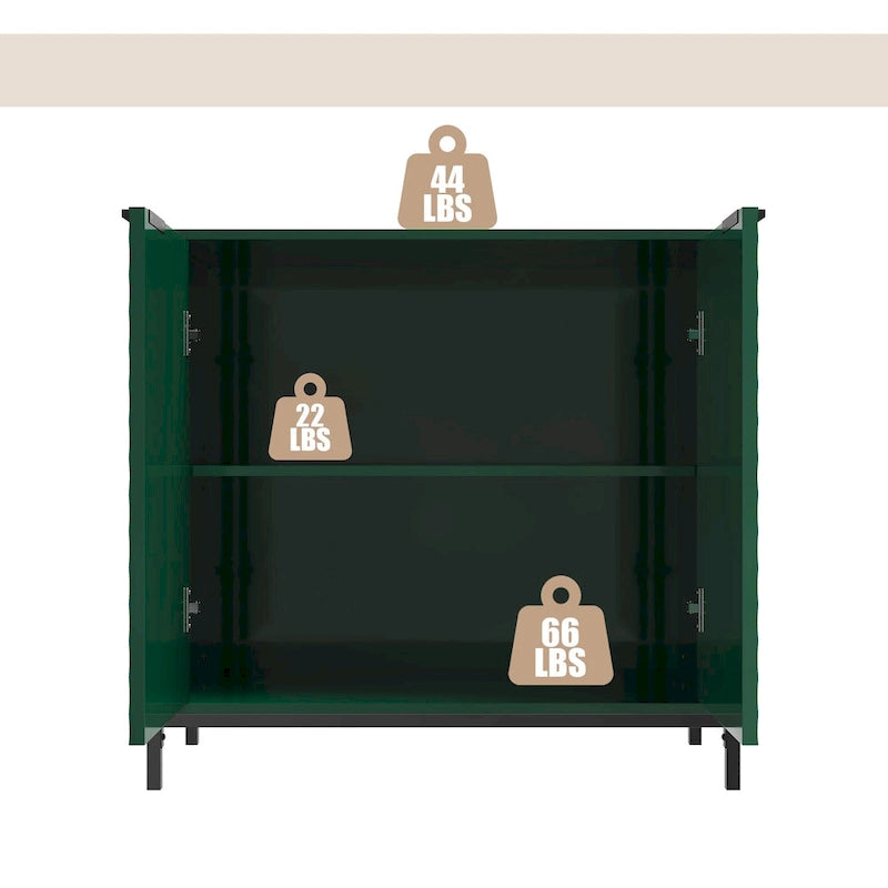 Modern Glossy Storage Accent Cabinet Sideboard