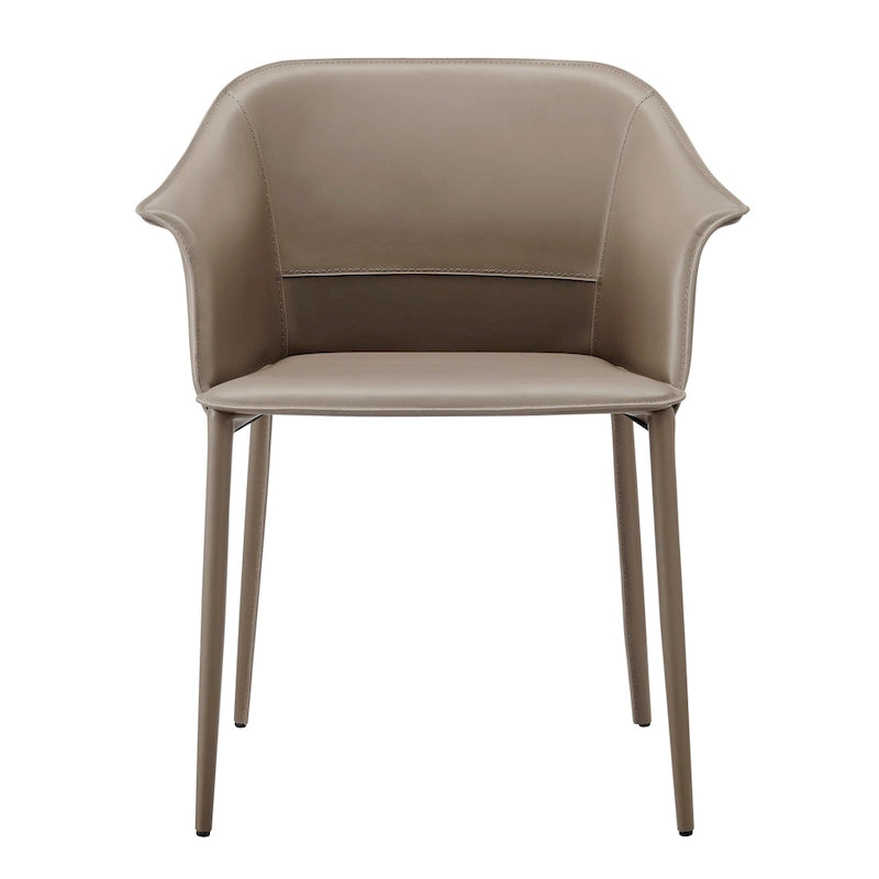 Recycled Leather Dining Arm Chair