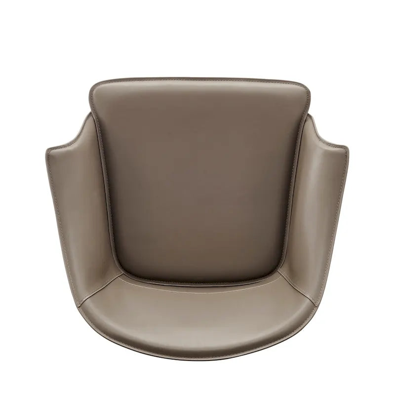 Recycled Leather Dining Arm Chair