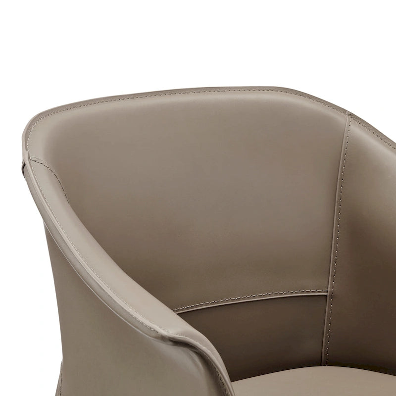 Recycled Leather Dining Arm Chair