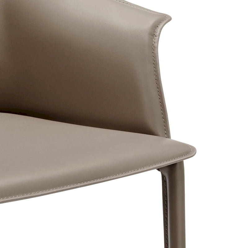 Recycled Leather Dining Arm Chair