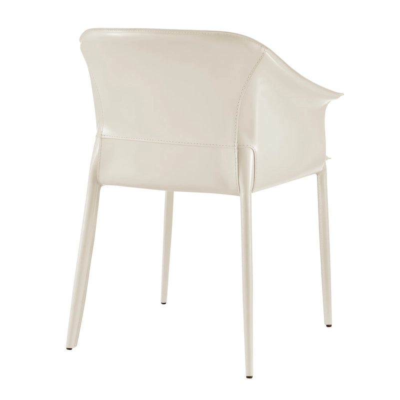 Recycled Leather Dining Arm Chair