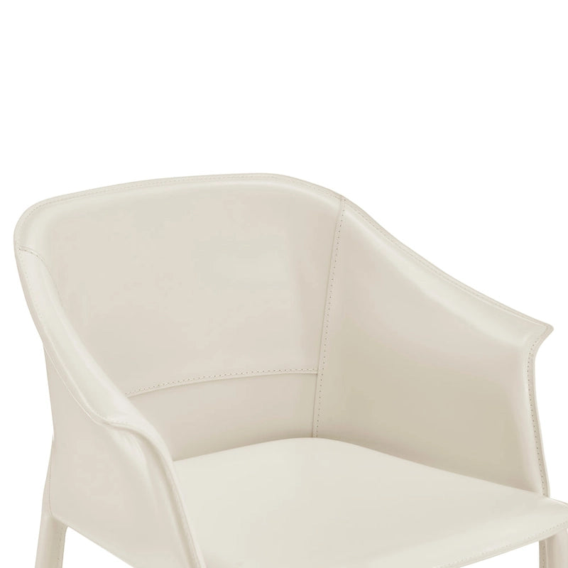 Recycled Leather Dining Arm Chair