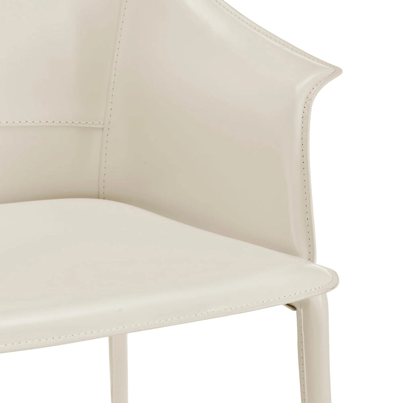 Recycled Leather Dining Arm Chair
