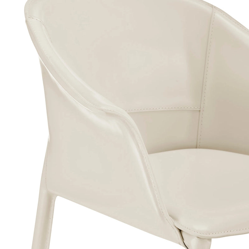 Recycled Leather Dining Arm Chair