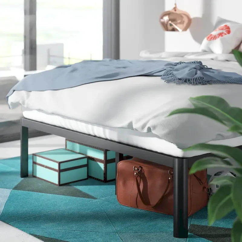 16-Inch Steel Platform Bed Frame with Under-Bed Storage