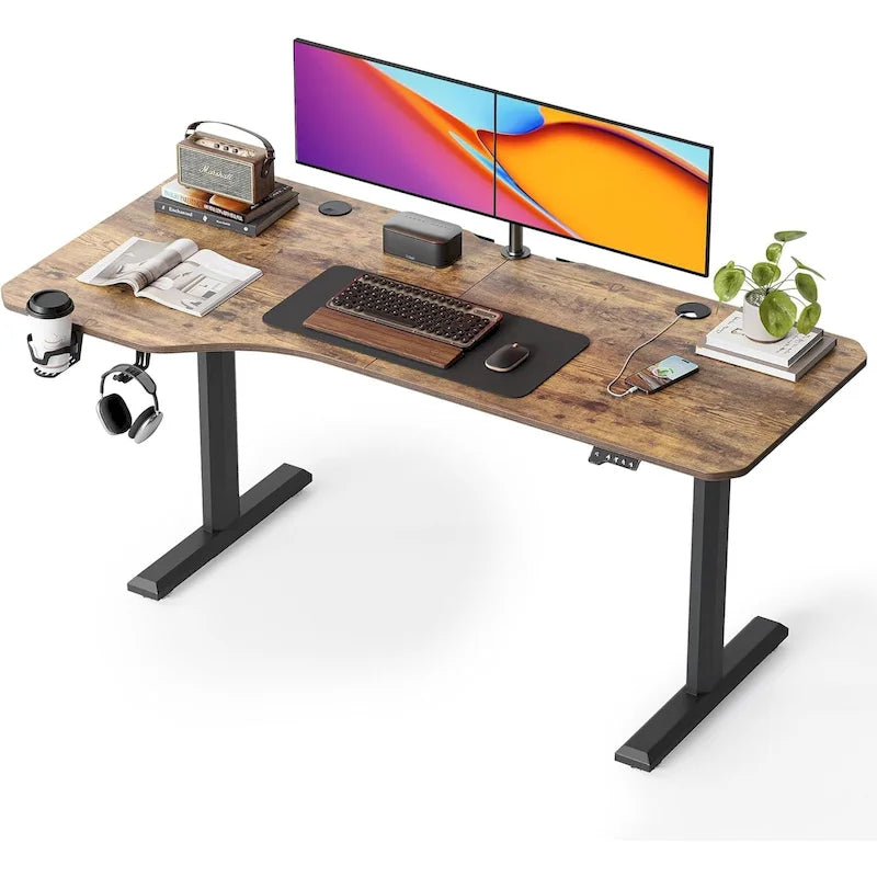 Height Adjustable Electric Standing Desk with Splice Board