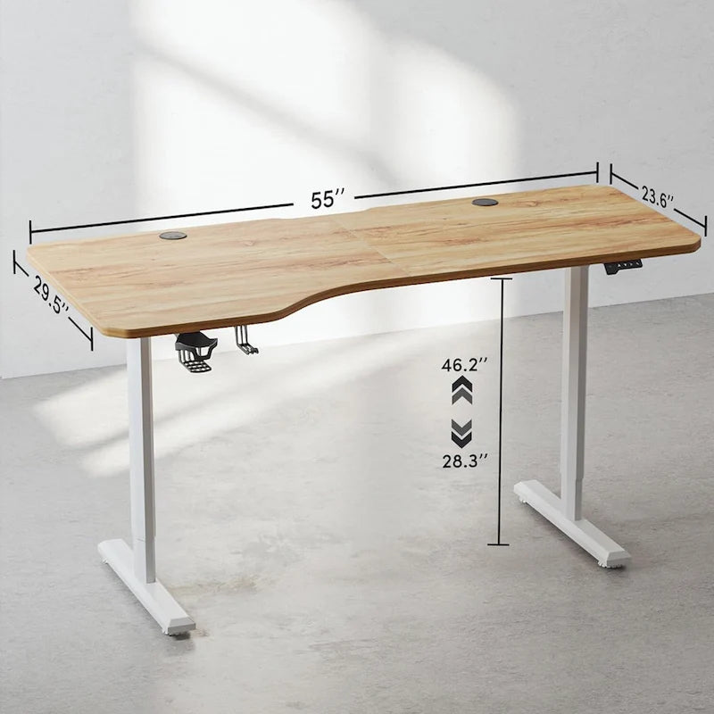 Height Adjustable Electric Standing Desk with Splice Board