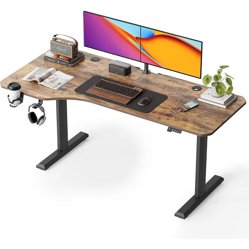 Height Adjustable Electric Standing Desk with Splice Board