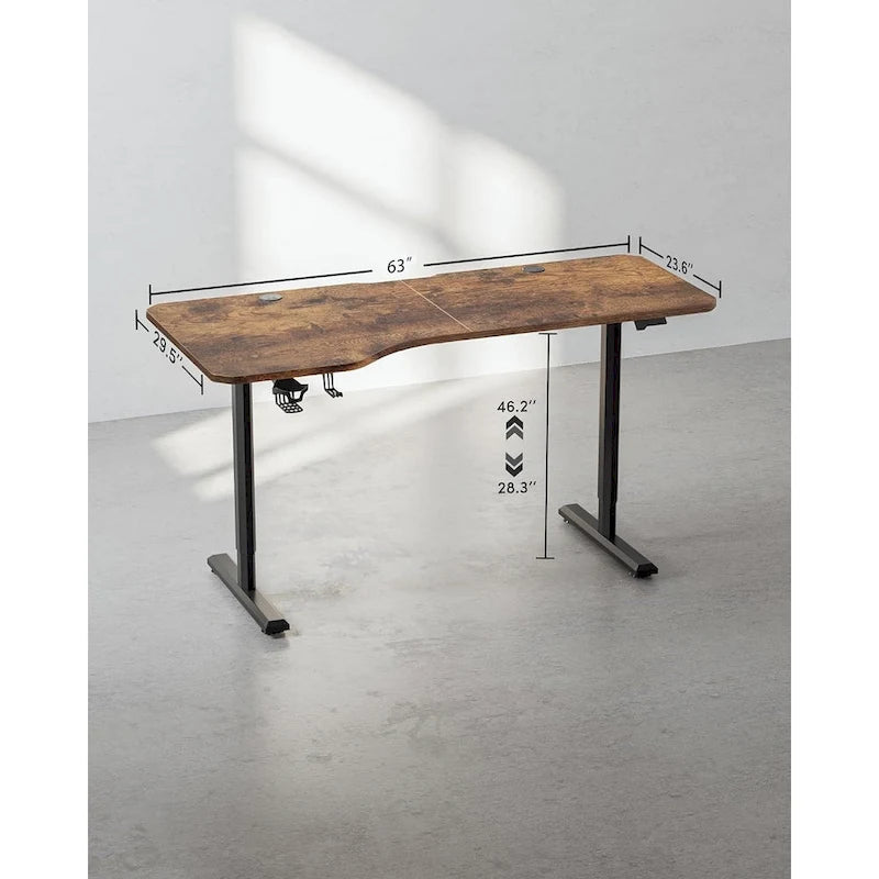 Height Adjustable Electric Standing Desk with Splice Board