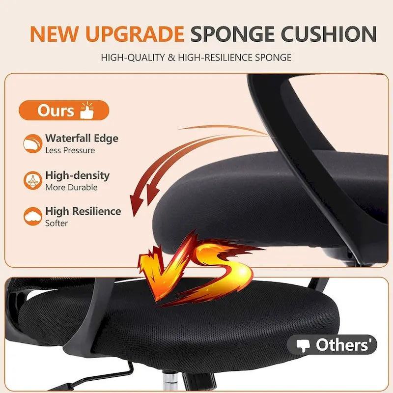 Ergonomic Drafting Chair for Standing Desks with Adjustable Foot Ring