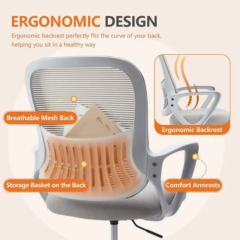Ergonomic Drafting Chair for Standing Desks with Adjustable Foot Ring