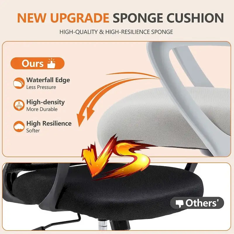 Ergonomic Drafting Chair for Standing Desks with Adjustable Foot Ring