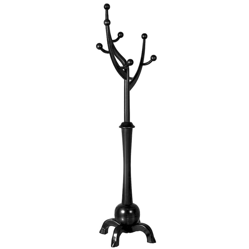 Freestanding Rubberwood Coat Rack with 8 Hooks