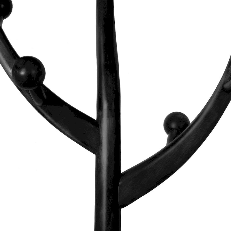 Freestanding Rubberwood Coat Rack with 8 Hooks