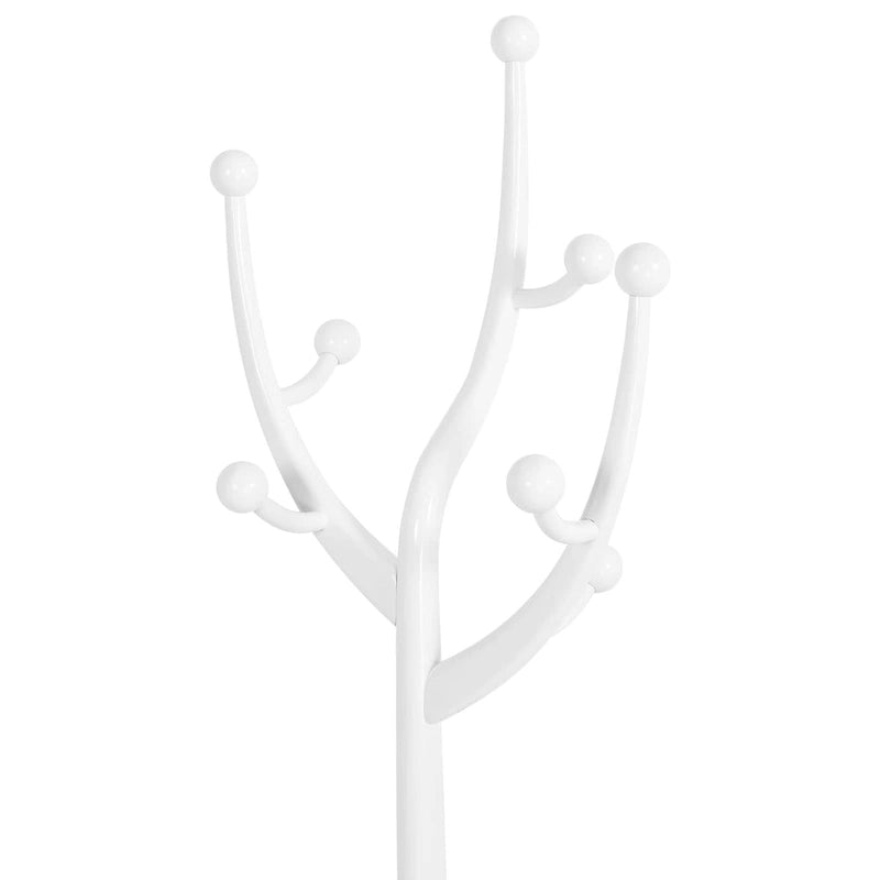 Freestanding Rubberwood Coat Rack with 8 Hooks