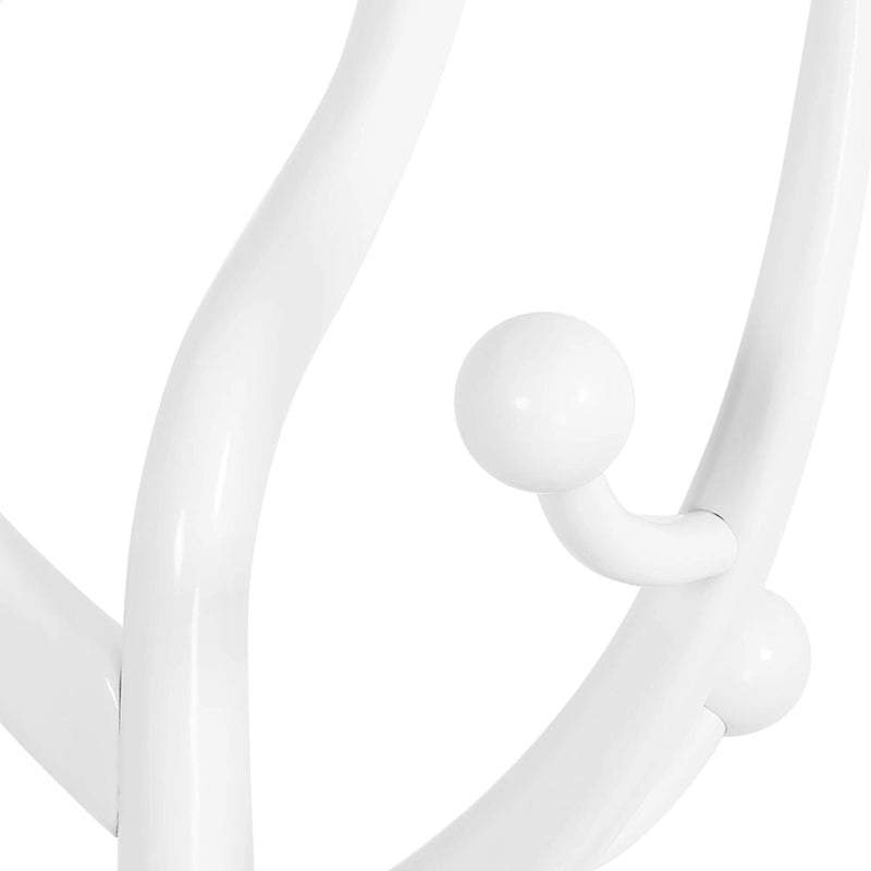 Freestanding Rubberwood Coat Rack with 8 Hooks