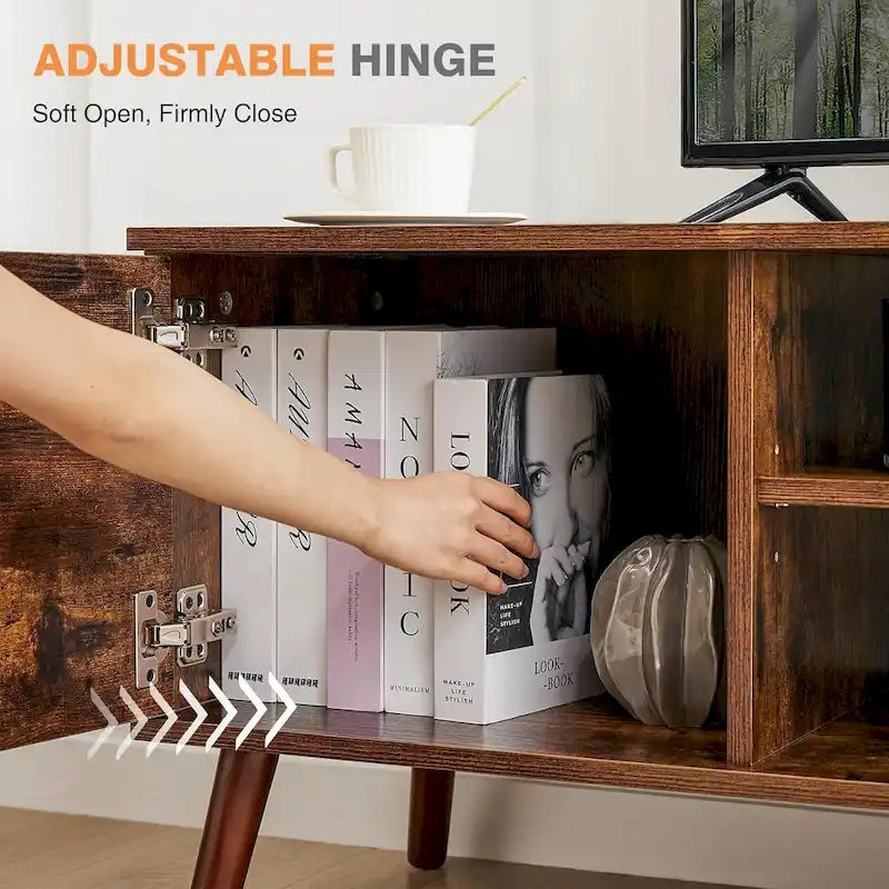 Mid-Century Modern TV Stand for TVs up to 60 Inches with Storage