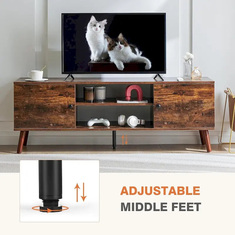 Mid-Century Modern TV Stand for TVs up to 60 Inches with Storage
